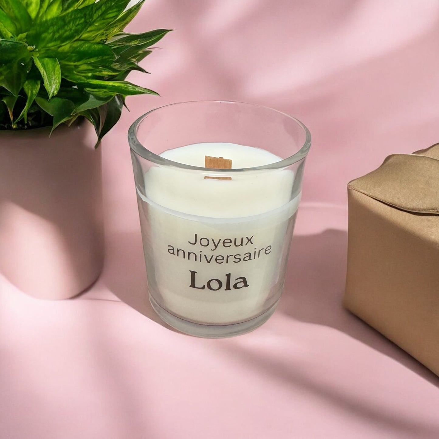 Bougie Personnalisable – Texte & Parfum au Choix - Atelier IDeco