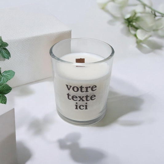 Bougie Personnalisable – Texte & Parfum au Choix - Atelier IDeco