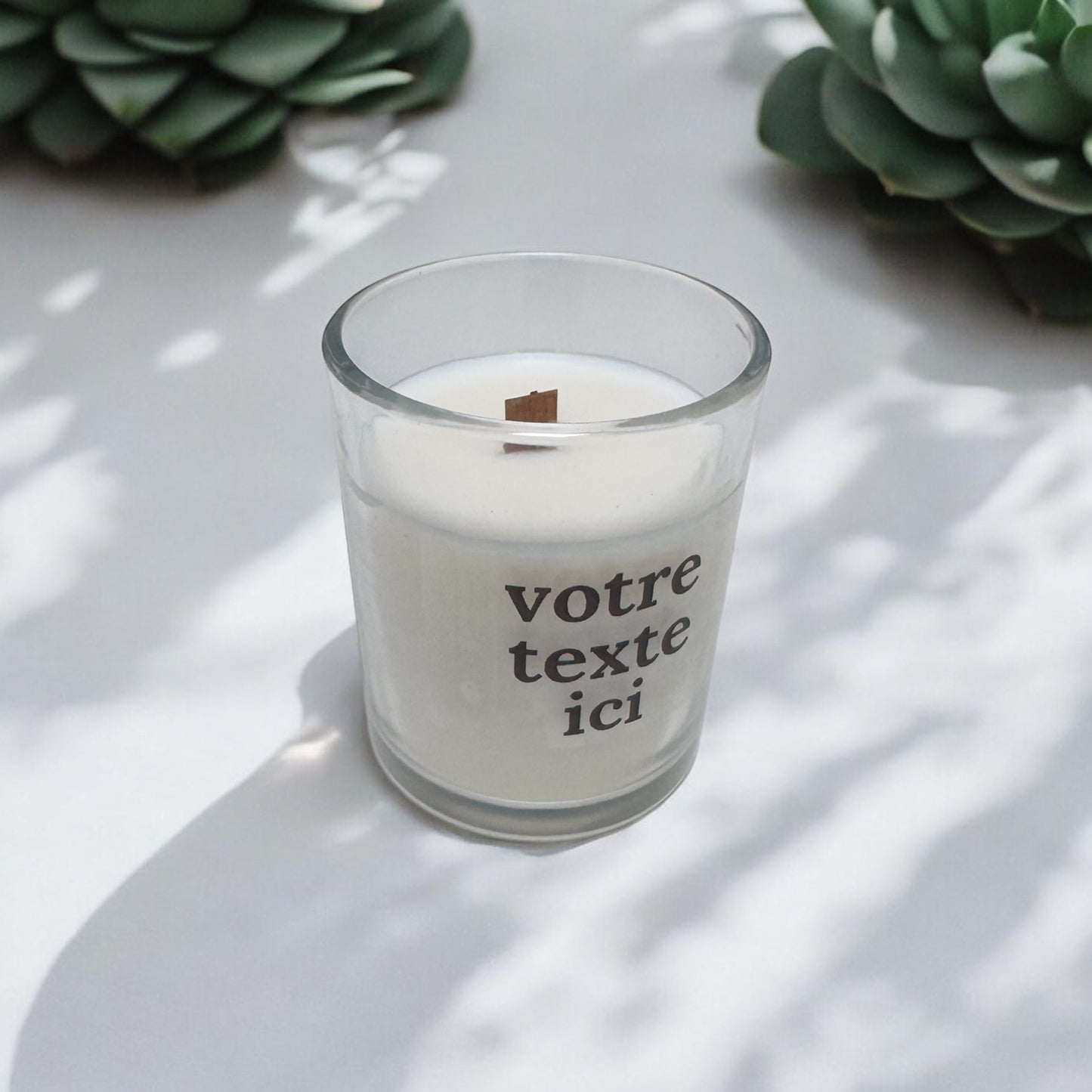 Bougie Personnalisable – Texte & Parfum au Choix - Atelier IDeco