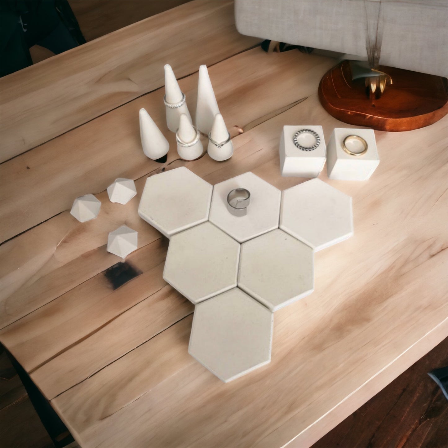 Présentoirs à bijoux en béton pour professsionnels