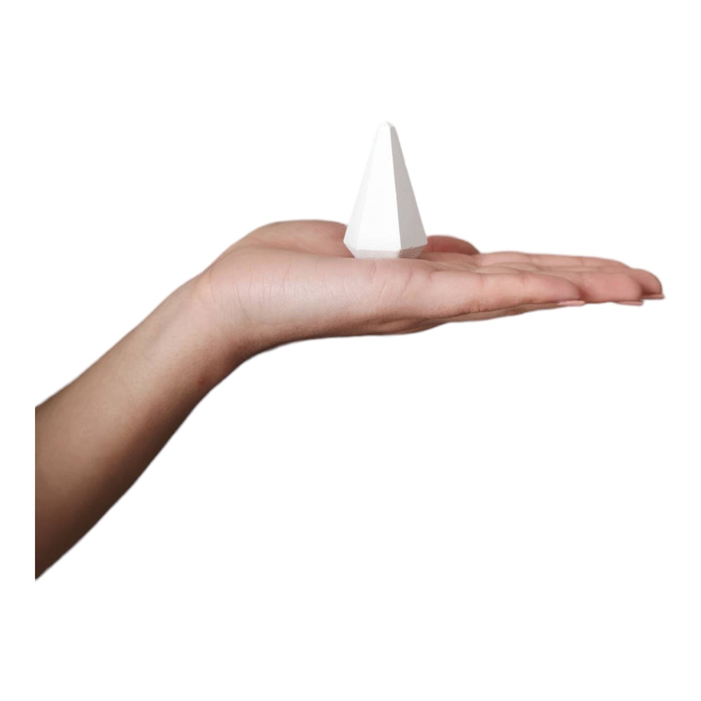 Porte bague blanc en forme de diamant - Atelier IDeco