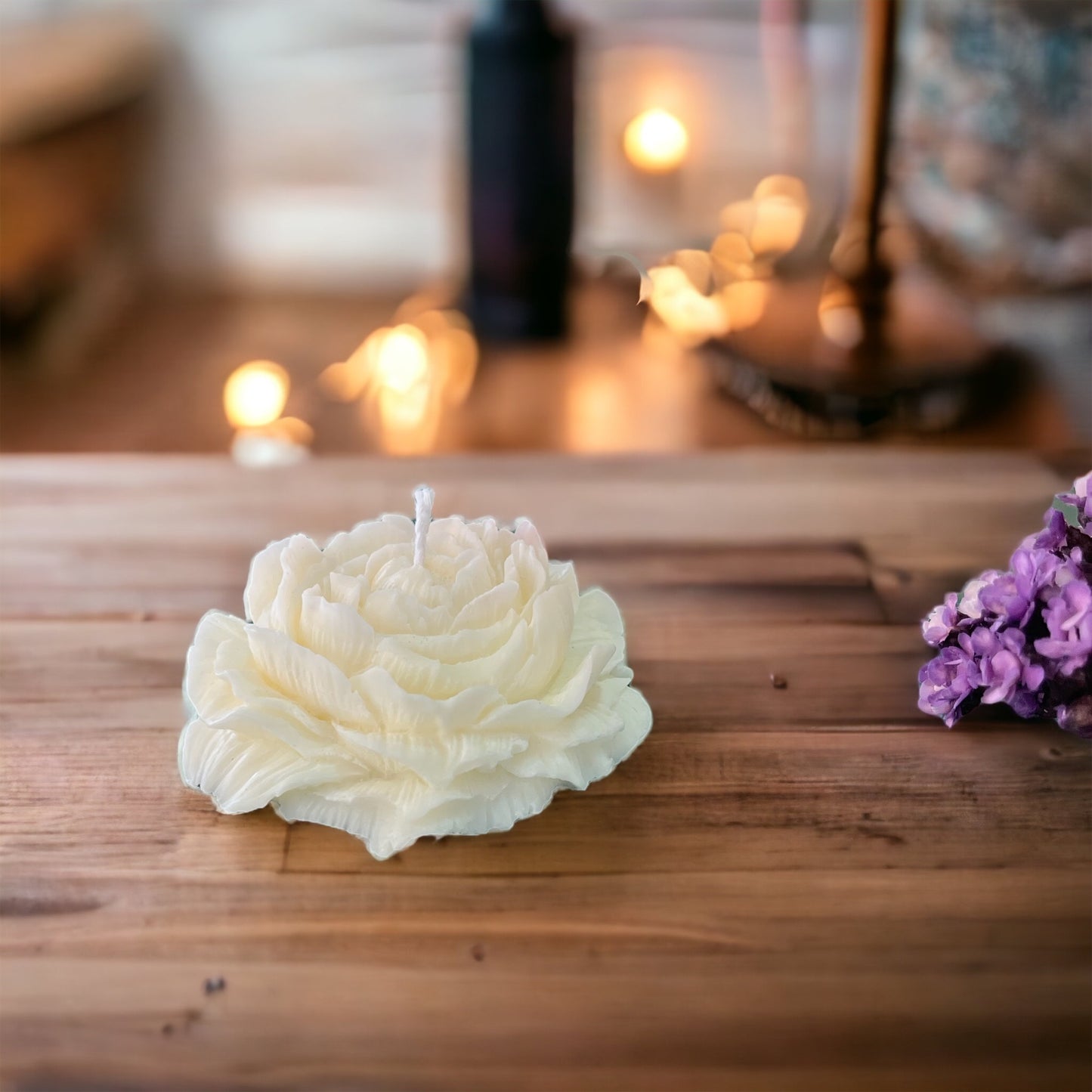 Bougie Pivoine en cire végétale - Atelier IDeco