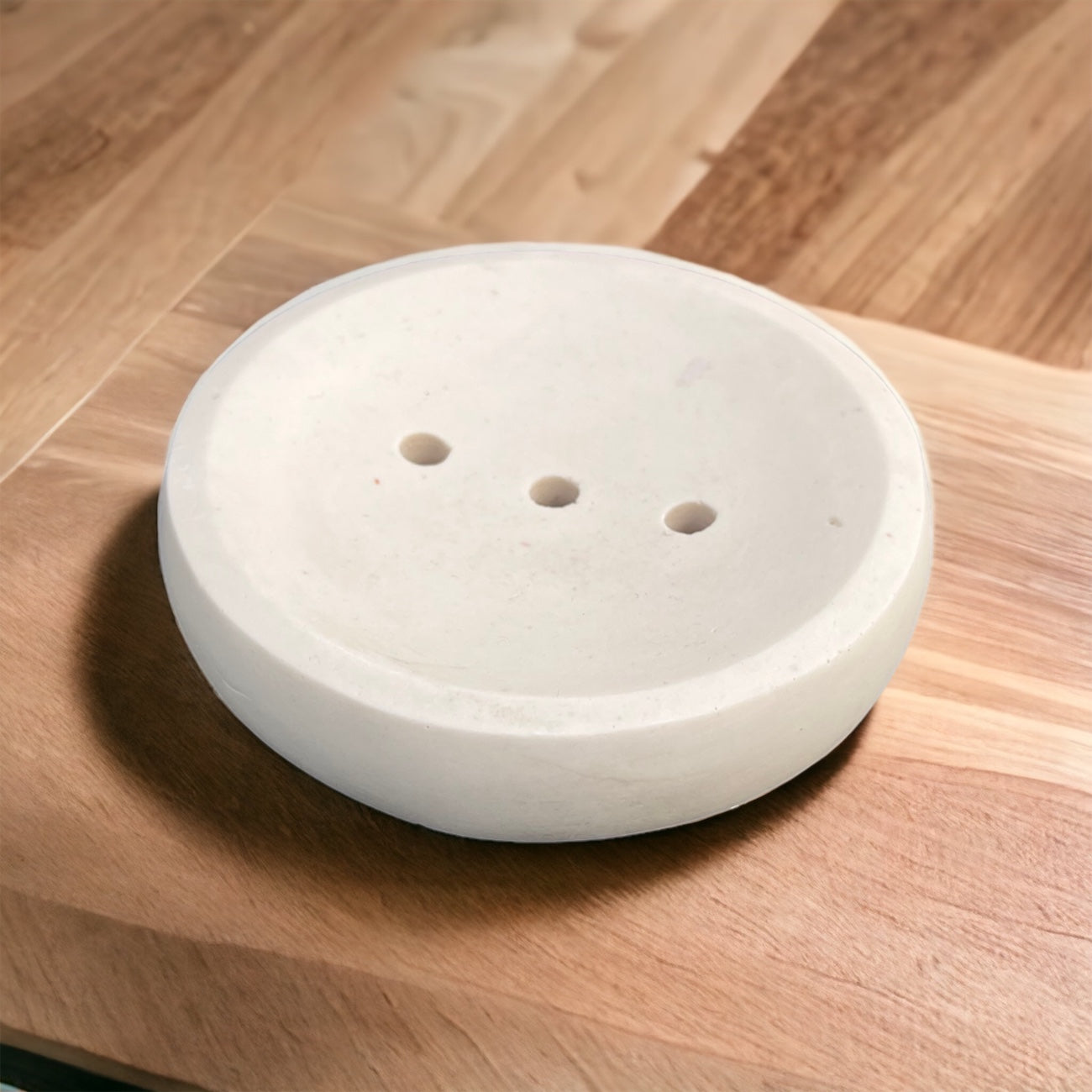 Porte savon blanc en Jesmonite - Atelier IDeco