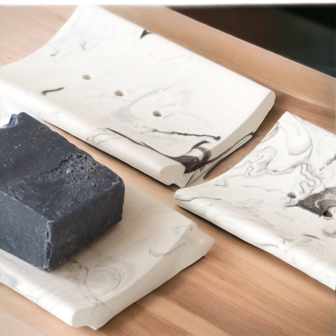 Porte savon marbré - Atelier IDeco