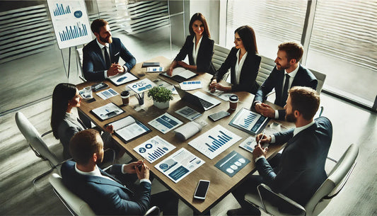 Réunion d'entreprise sur les supports marketing en 2025