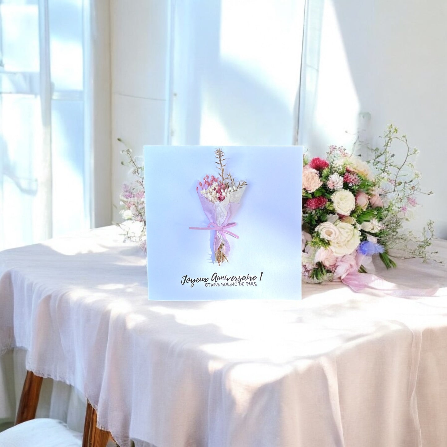 Carte fleurie Joyeux Anniversaire