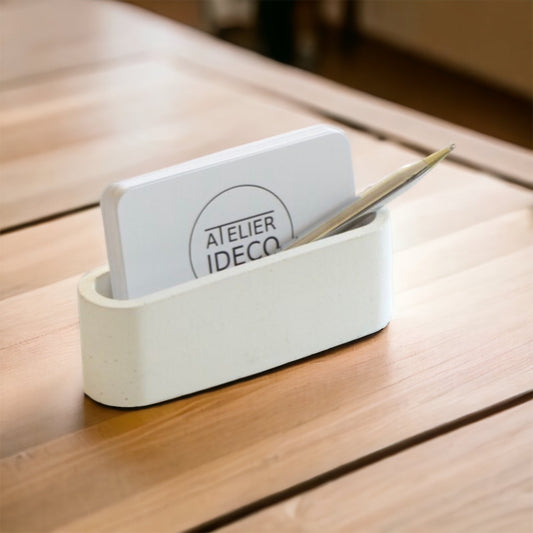 White business card display