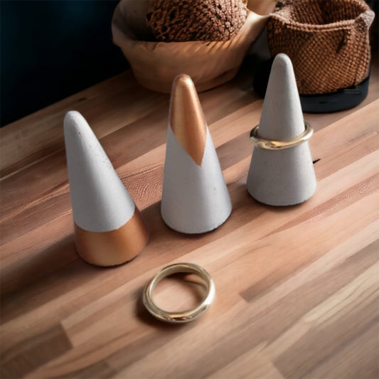 Trio of copper cones