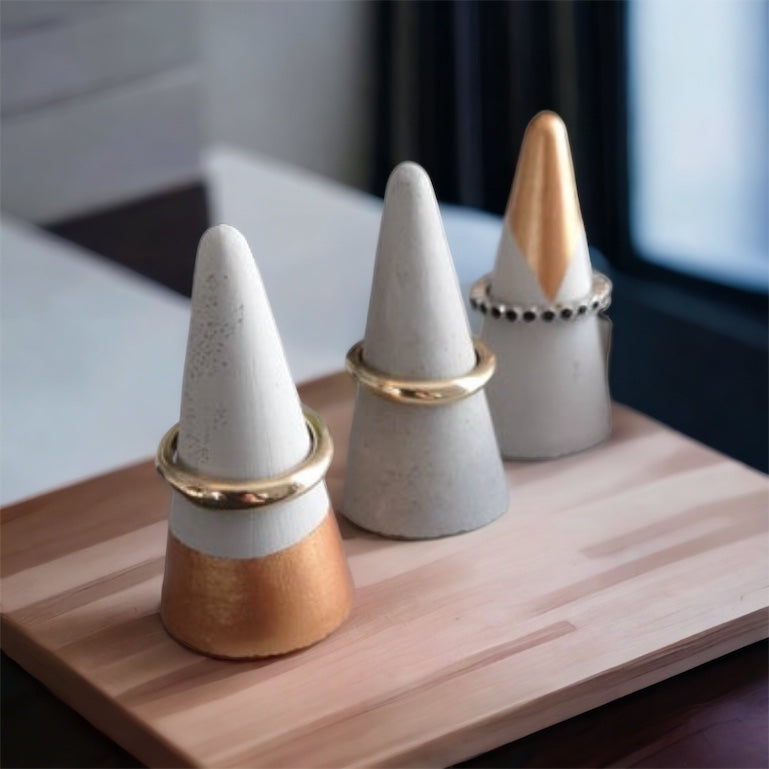 Trio of copper cones