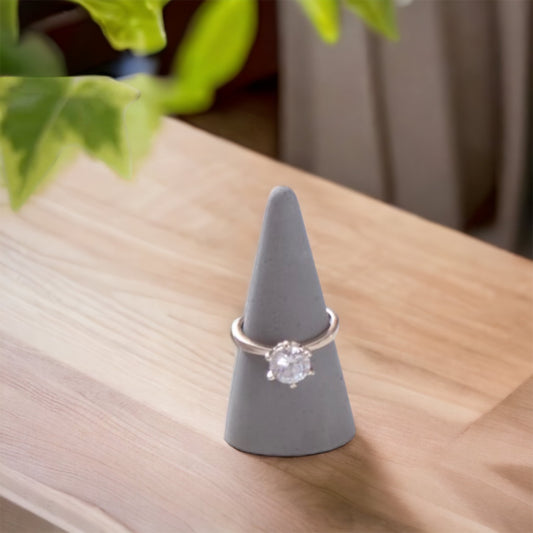 Conical display for wedding rings