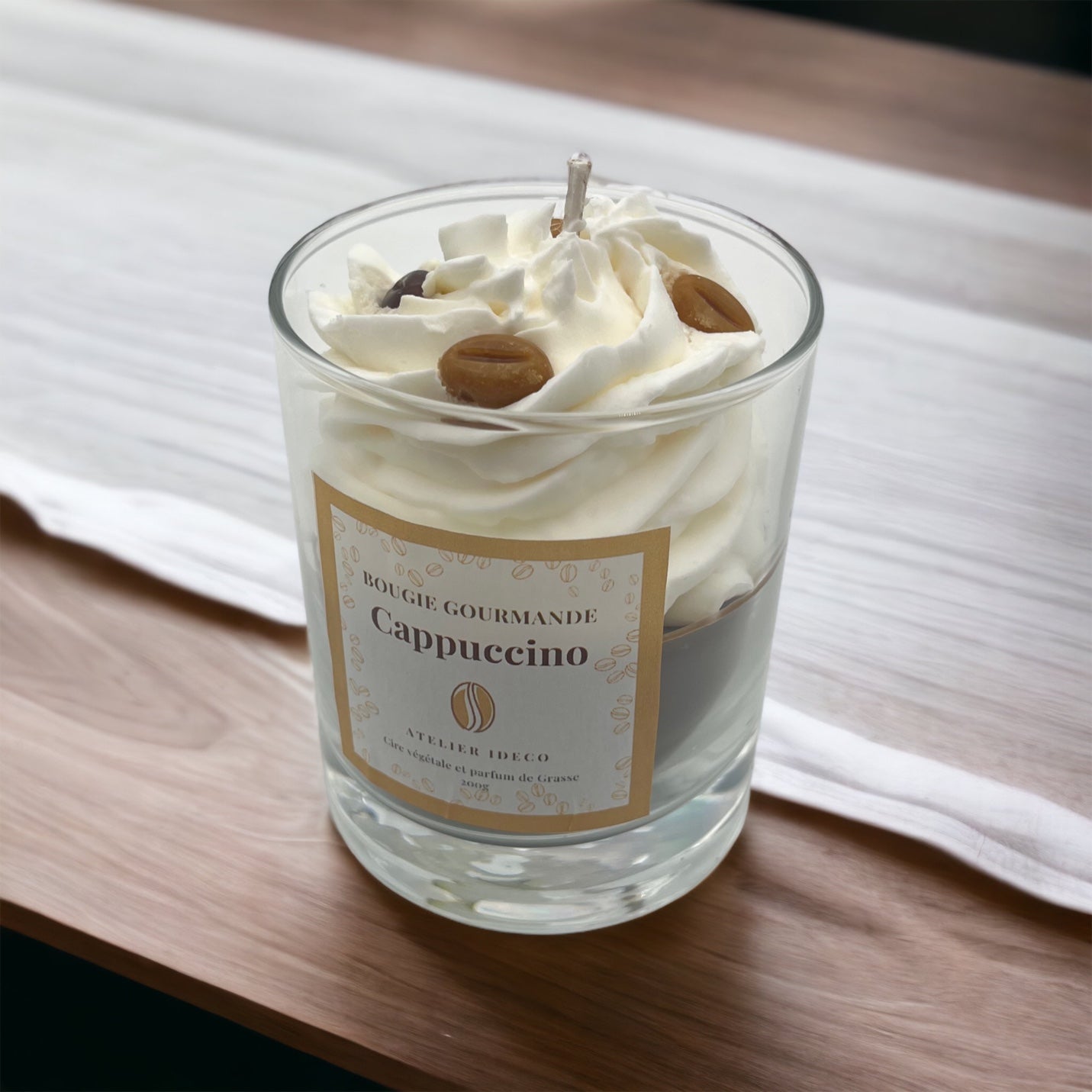 Cappuccino gourmet candle