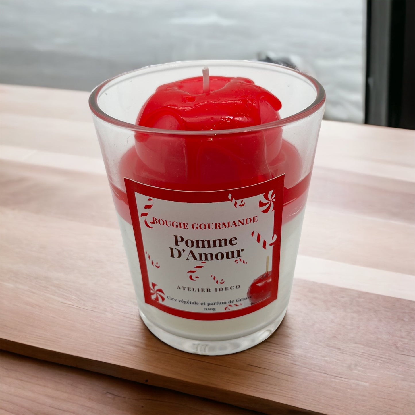 Candy apple candle